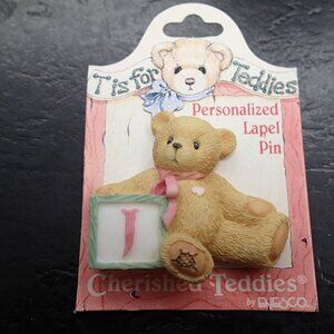 Cherished Teddies Letter J Personalized Lapel Pin
